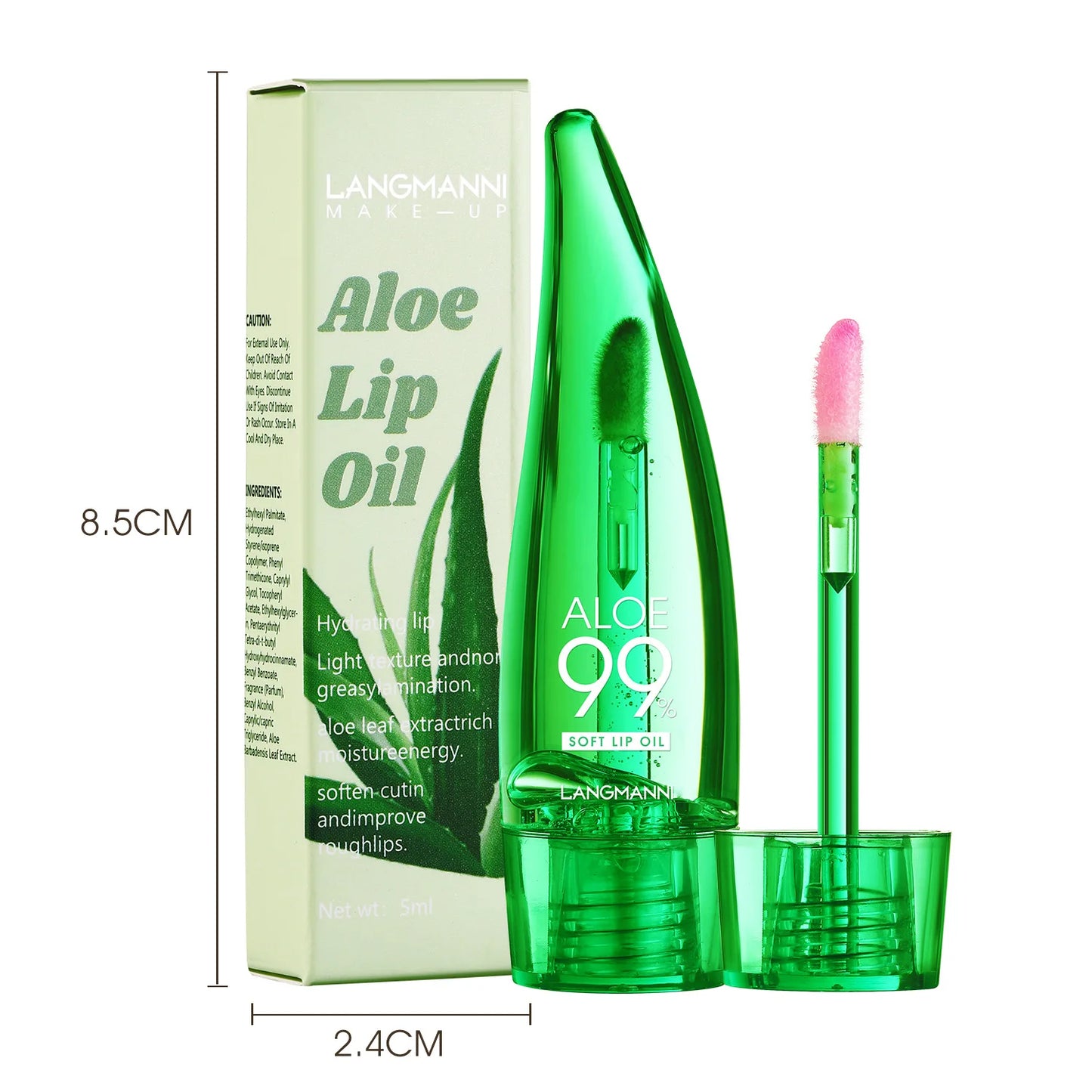 Aloe Vera Repair Lip Gloss - Changing Lip Balm, anti - Dryness, Long - Lasting Moisturizing, Transparent Liquid Lip Care Product