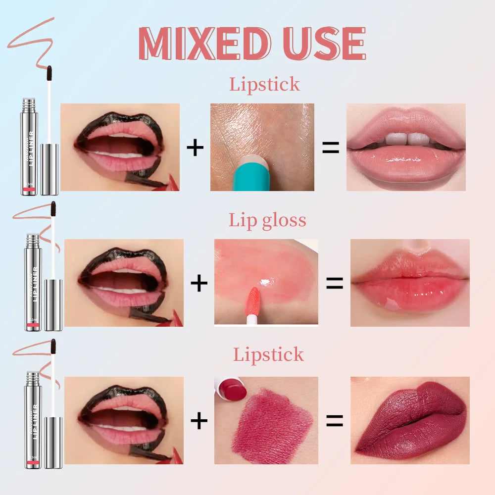 Lakerain Peel Off Enhanced Lip Liner Tattoo, Waterproof Bold Matte Color That Lasts