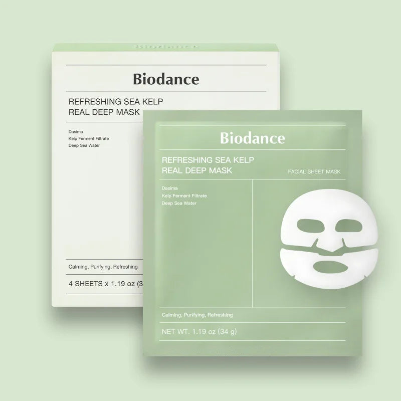 Bio-Collagen Refreshing Deep Face Mask. Moisturizing Night Hydrogel Mask, Minimizes Pores, Improves Elasticity
