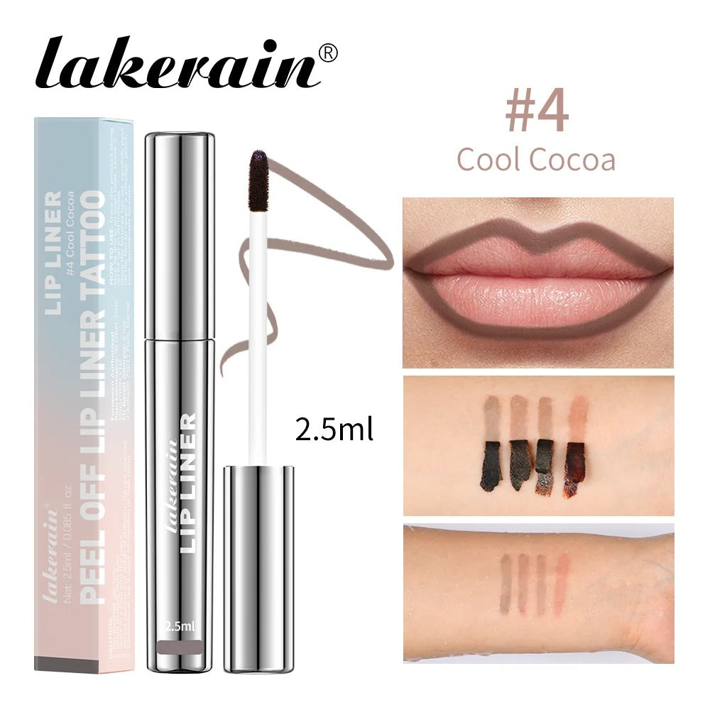 Lakerain Peel Off Enhanced Lip Liner Tattoo, Waterproof Bold Matte Color That Lasts