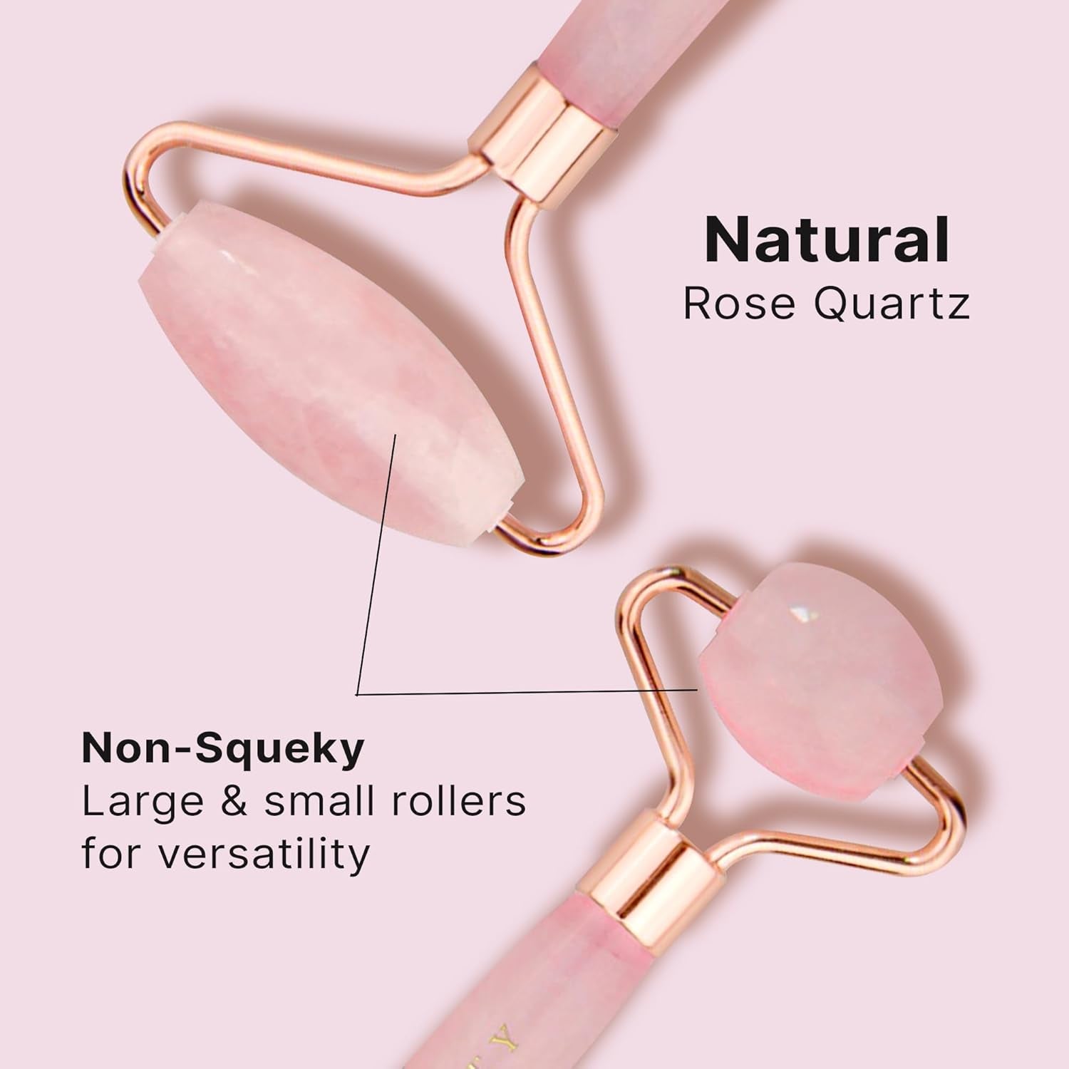 Rose Quartz Face Roller - Relaxation Gifts for Women, Skin Care Tools for Fine Lines and Wrinkles, Teenage Girl Gifts, Beauty Gift Ideas, Face Massager Tools, Facial Tools, Self Care Gifts for Women