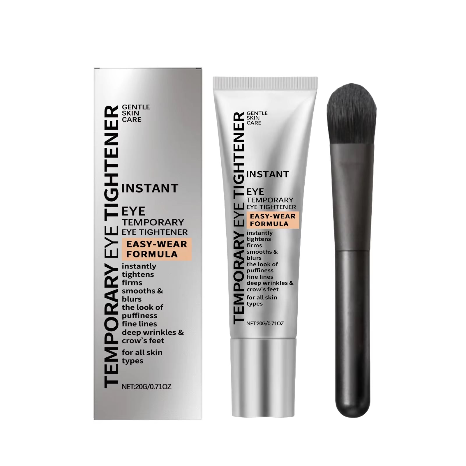Temporary Tightener Eye Cream Reduces Dark Circles Eye Bags Puffiness Fine Lines Anti-Aging Hyaluronic Acid Firming Eye Cream