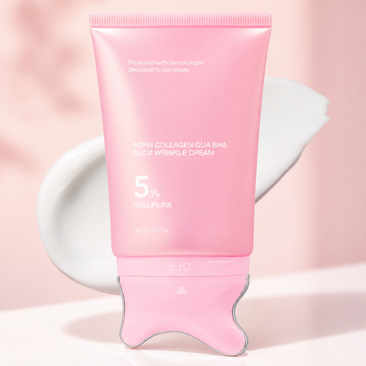 LUXFIRM Gua Sha - Neck & Face Lifter | PDRN Volufiline 5% Collagen Clinical Wrinkle Cream