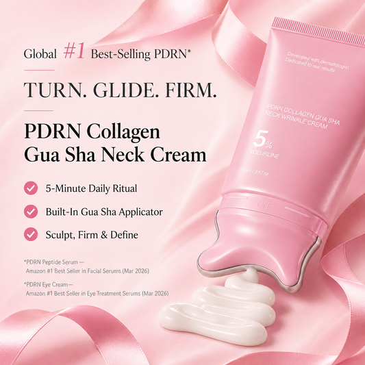 LUXFIRM Gua Sha - Neck & Face Lifter | PDRN Volufiline 5% Collagen Clinical Wrinkle Cream