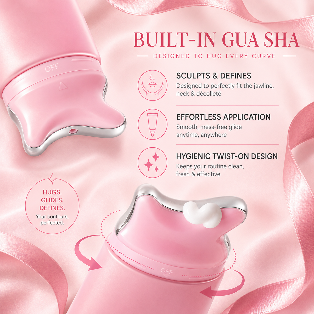 LUXFIRM Gua Sha - Neck & Face Lifter | PDRN Volufiline 5% Collagen Clinical Wrinkle Cream