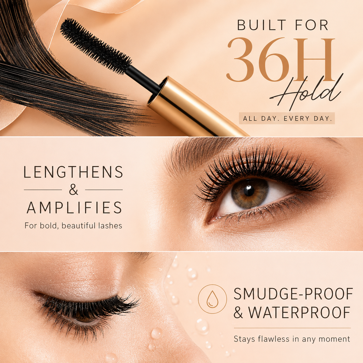 LUXLASH Extension Volume Non-Smudge Waterproof 3D Mascara High Quality