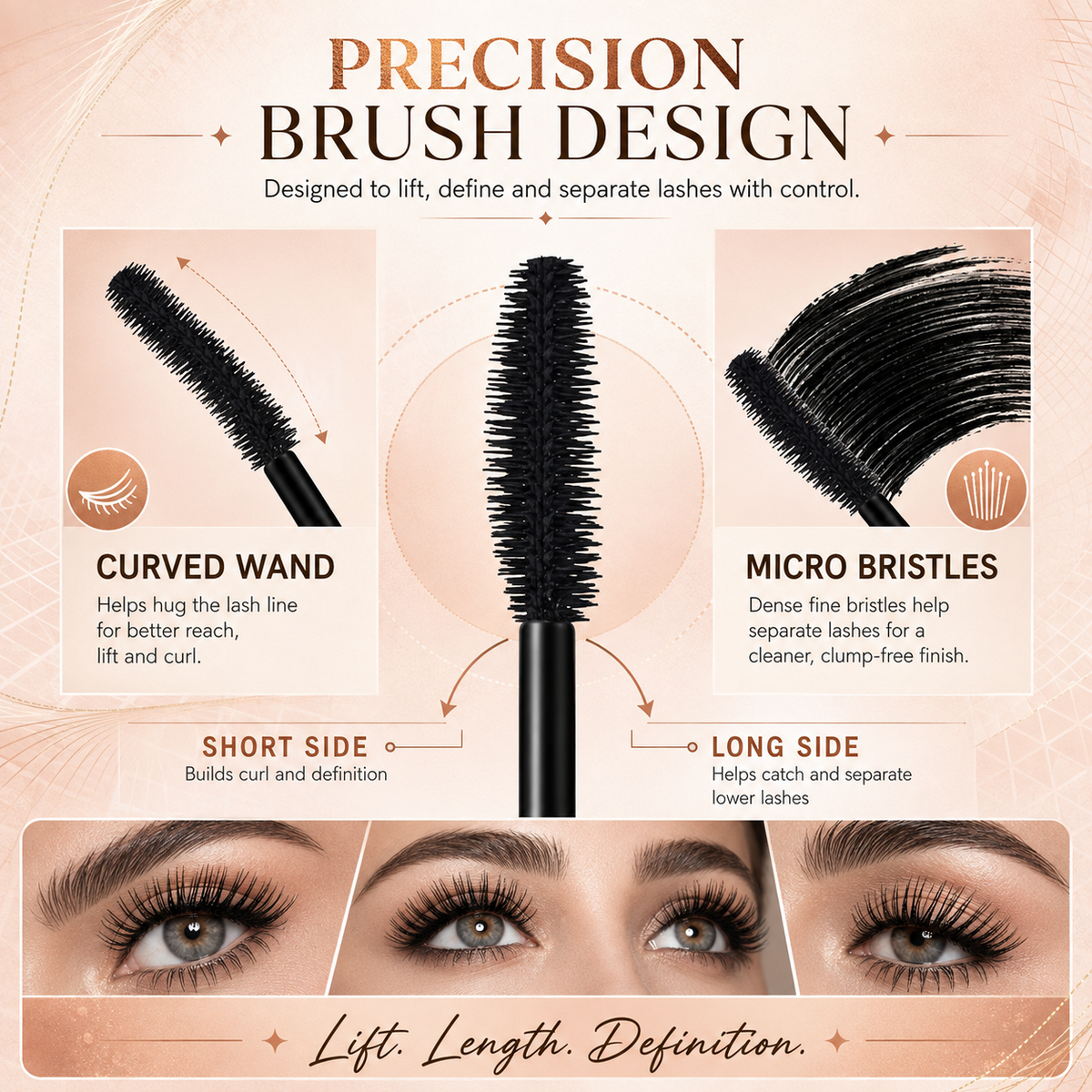 LUXLASH Extension Volume Non-Smudge Waterproof 3D Mascara High Quality