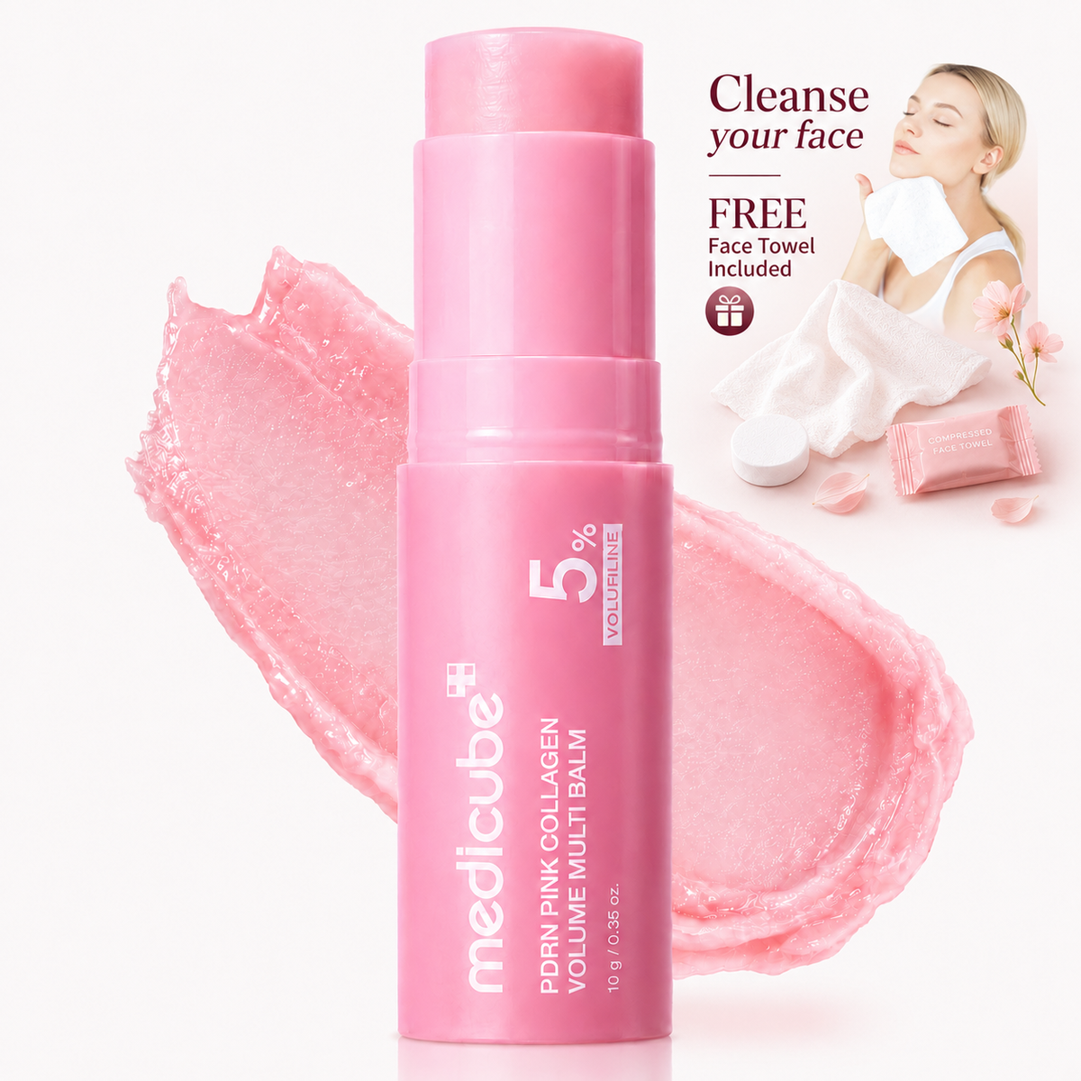 LUXLIFT PINK – PDRN Collagen Clinical Volume Balm Stick | Instant Plump & Glow