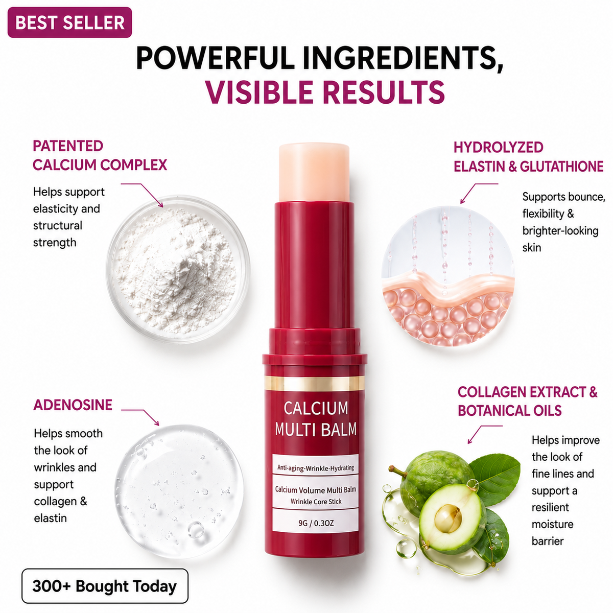 LUXLIFT - 'Filler In a Stick' Calcium Anti-Wrinkle Multi Balm 9G
