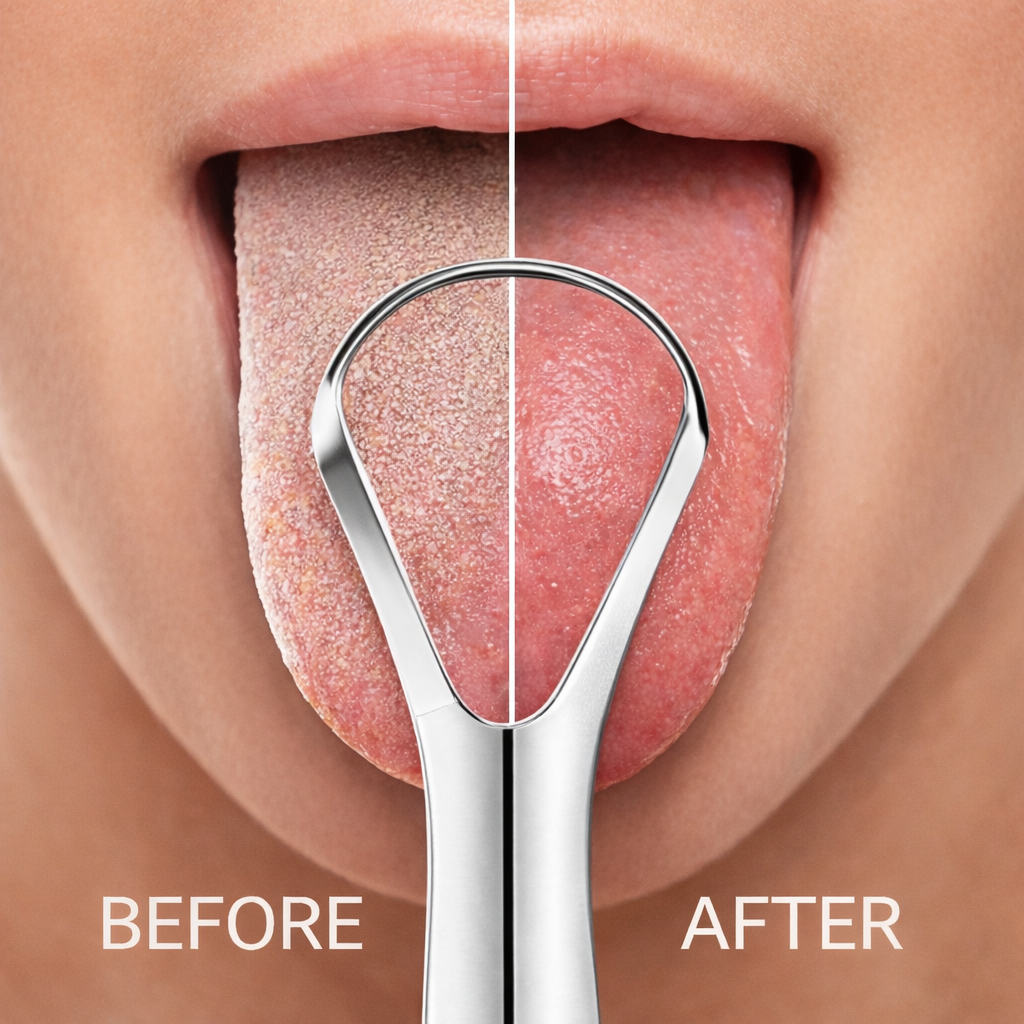 LUXSteel™ Precision Stainless Steel Tongue Scraper