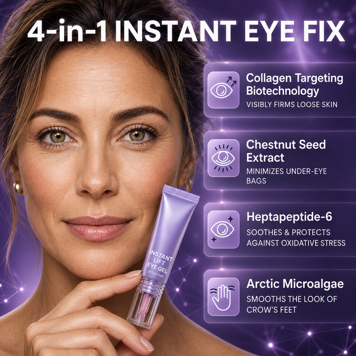Instant Eye Tightener Gel | Reduce Eye Bags, Fine Lines & Wrinkles