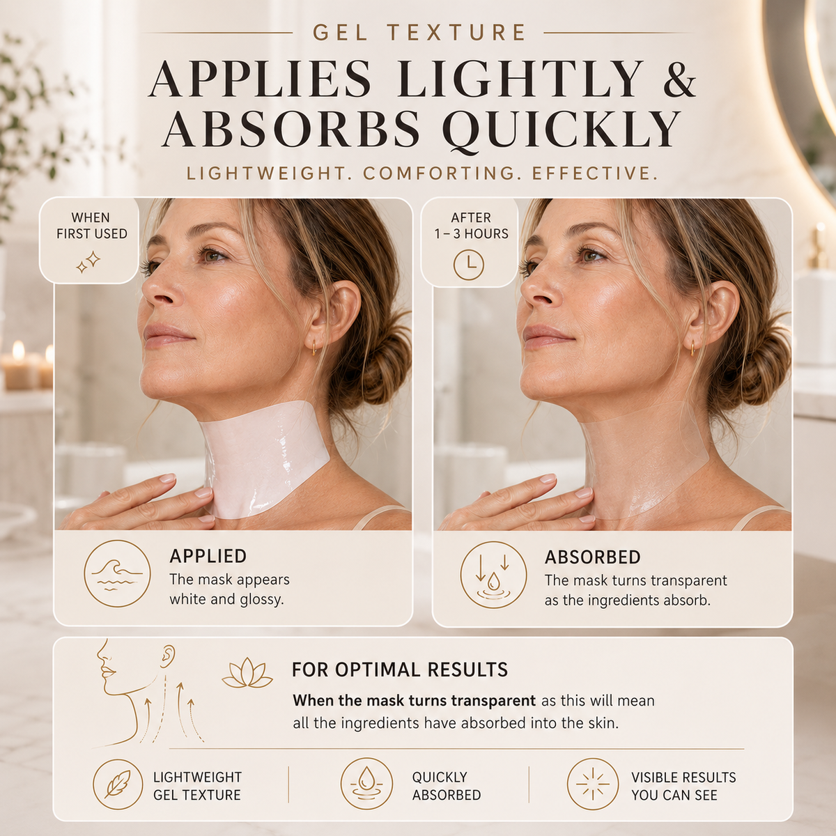 LUXFIRM Collagen Neck Firming & Lifting Mask for Lines & Wrinkles