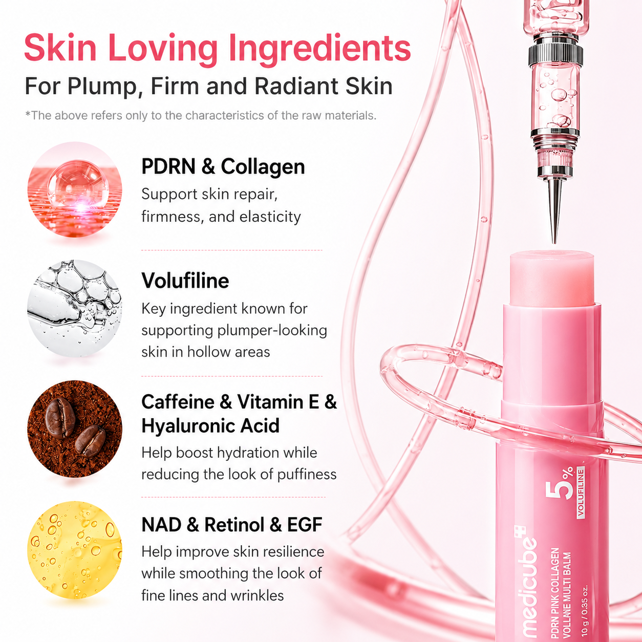 LUXLIFT PINK – PDRN Collagen Clinical Volume Balm Stick | Instant Plump & Glow