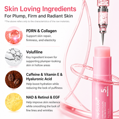 LUXLIFT PINK – PDRN Collagen Clinical Volume Balm Stick | Instant Plump & Glow