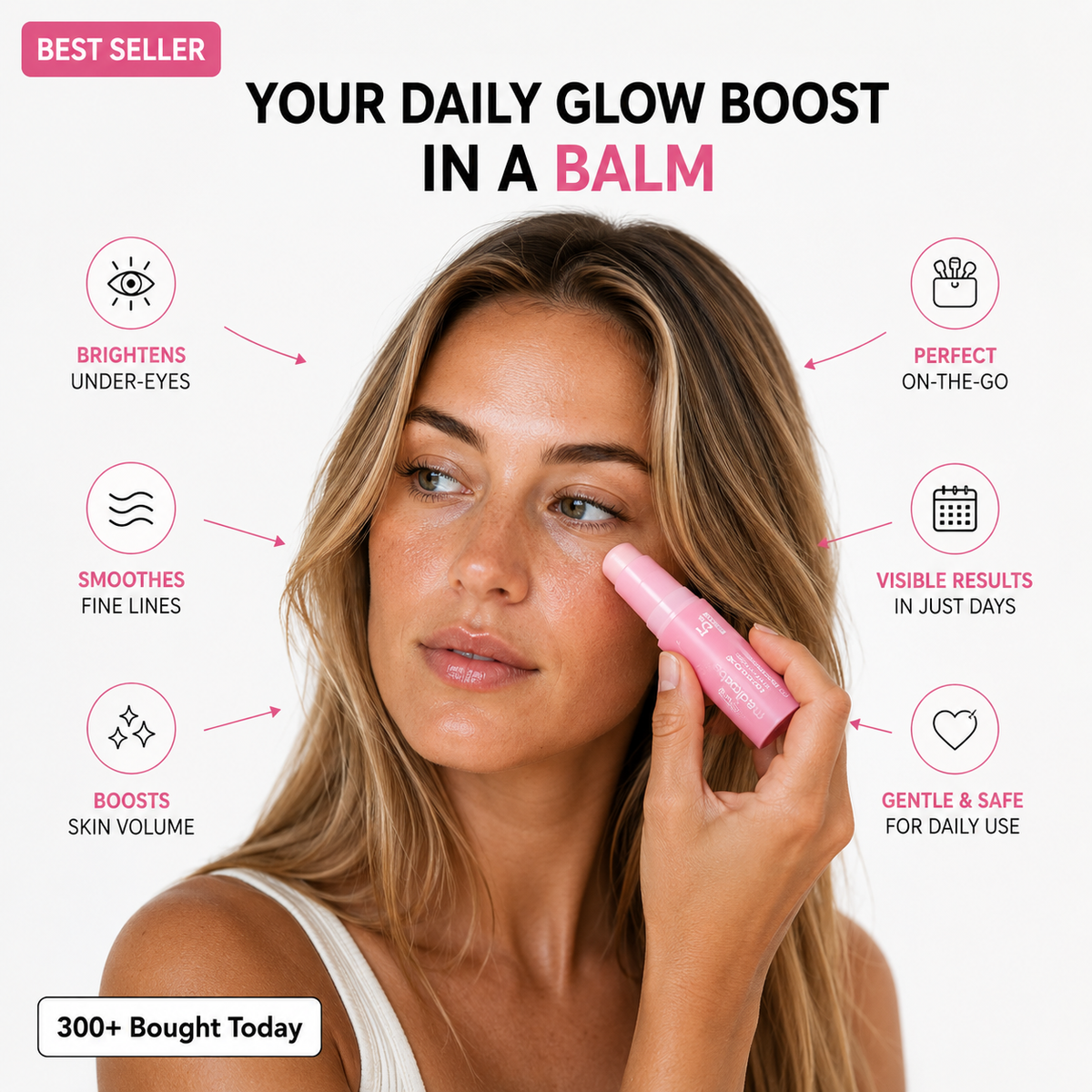 LUXLIFT PINK – PDRN Collagen Clinical Volume Balm Stick | Instant Plump & Glow