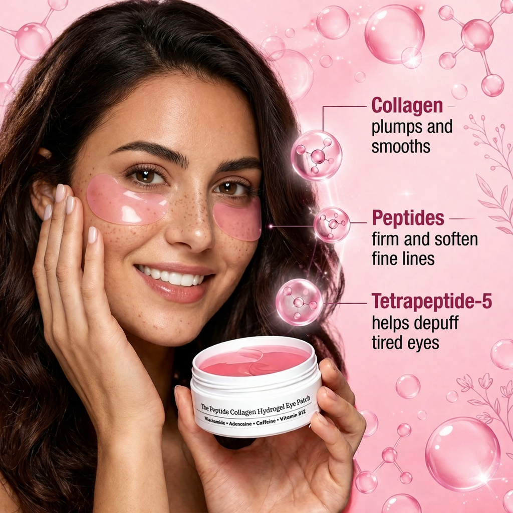 LUXSKIN Pink Collagen Under-Eye Revival Patches 60pcs