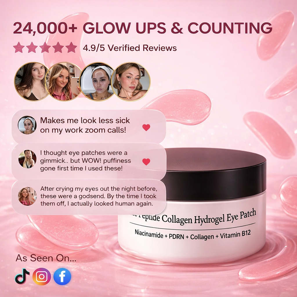 LUXSKIN Pink Collagen Under-Eye Revival Patches 60pcs