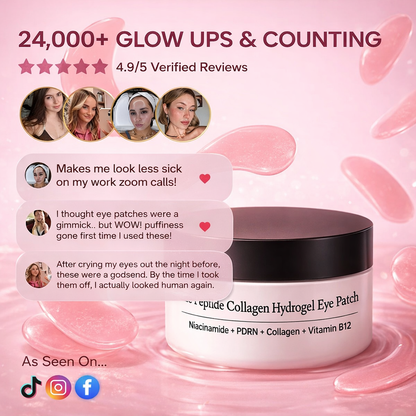 LUXSKIN Pink Collagen Under-Eye Revival Patches 60pcs