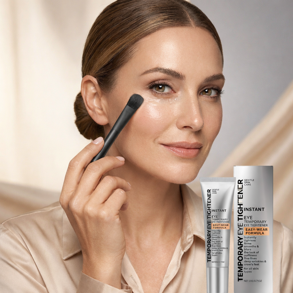 LUXLIFTÉ Instant Eye Tightener w/ Brush – Hyaluronic Firming Cream for Crow's Feet, Fine Lines, Dark Circles & Puffiness