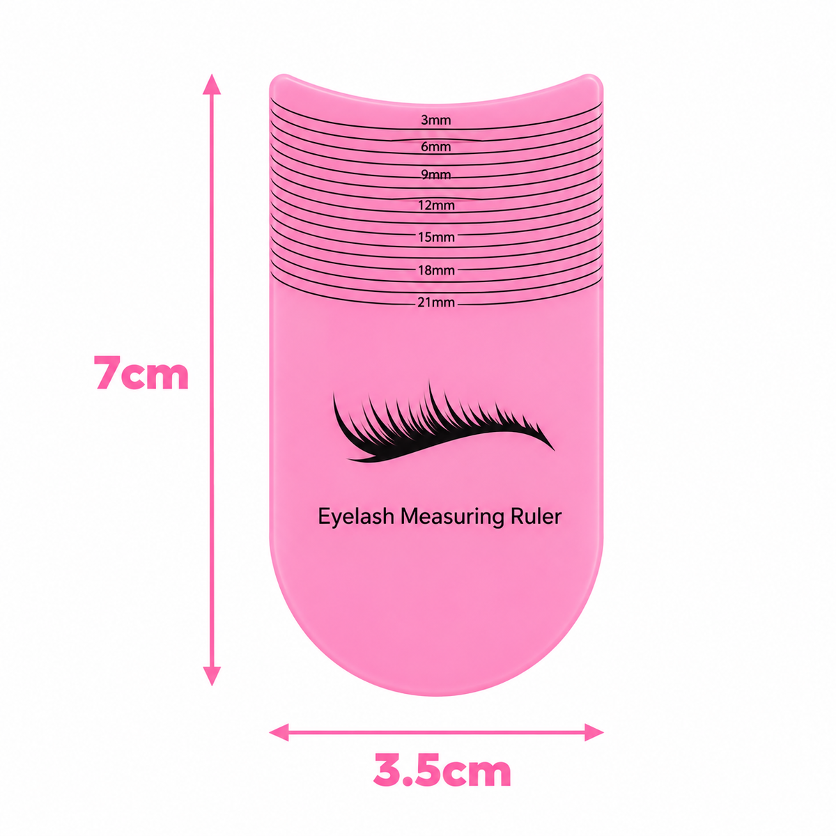 5/10PCS Eyelash Length Measuring Ruler Portable Eyebrow Soft Plastic Ruler Makeup Tool Eyelash Extension Growth Accessory