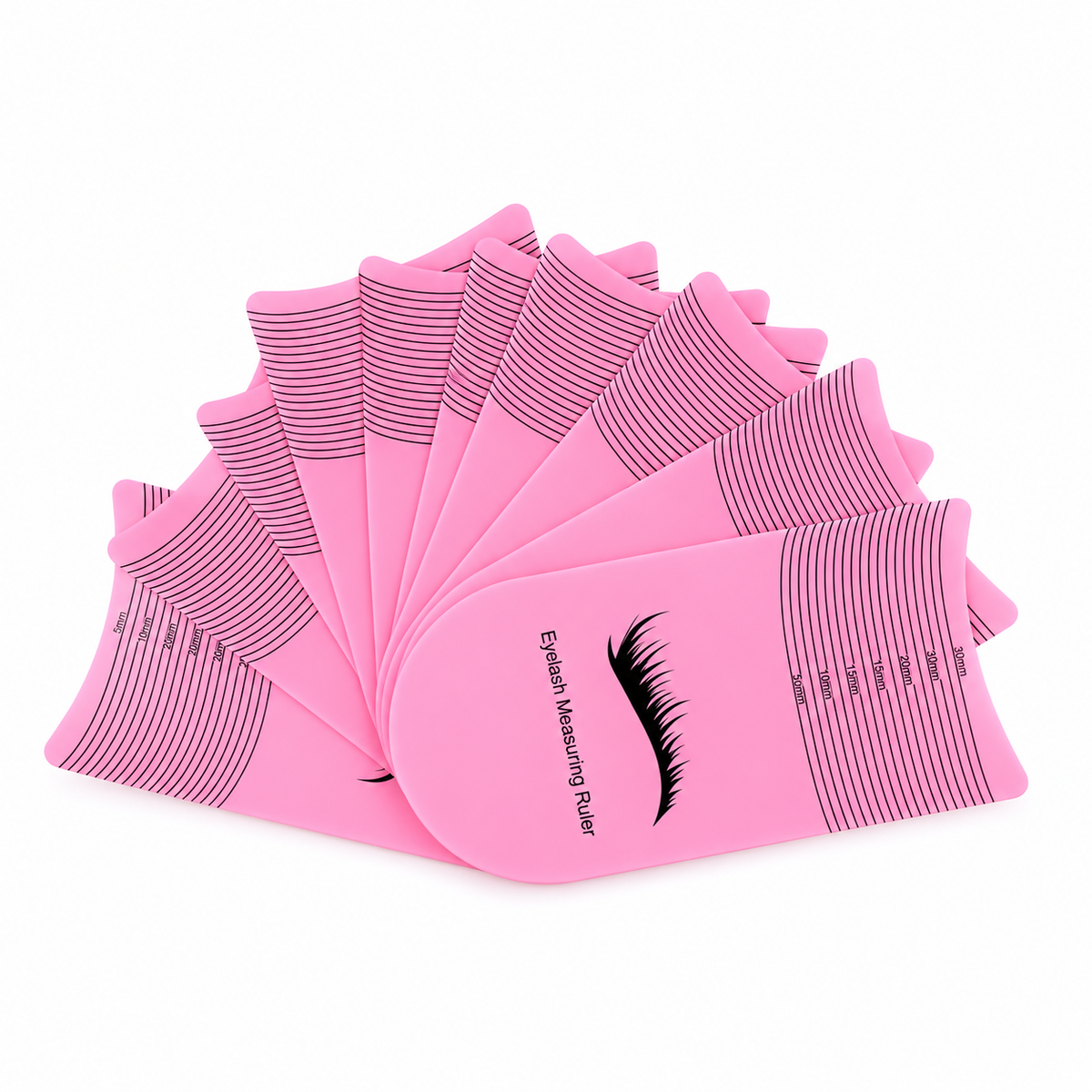 5/10PCS Eyelash Length Measuring Ruler Portable Eyebrow Soft Plastic Ruler Makeup Tool Eyelash Extension Growth Accessory