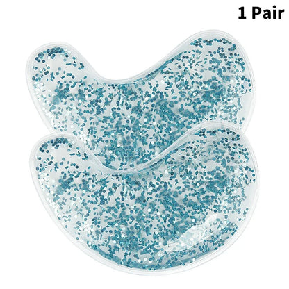 Cute Pink Gel Eyebag Patch Hot & Cold Relieves Puffiness & Reusable
