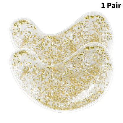 Cute Pink Gel Eyebag Patch Hot & Cold Relieves Puffiness & Reusable