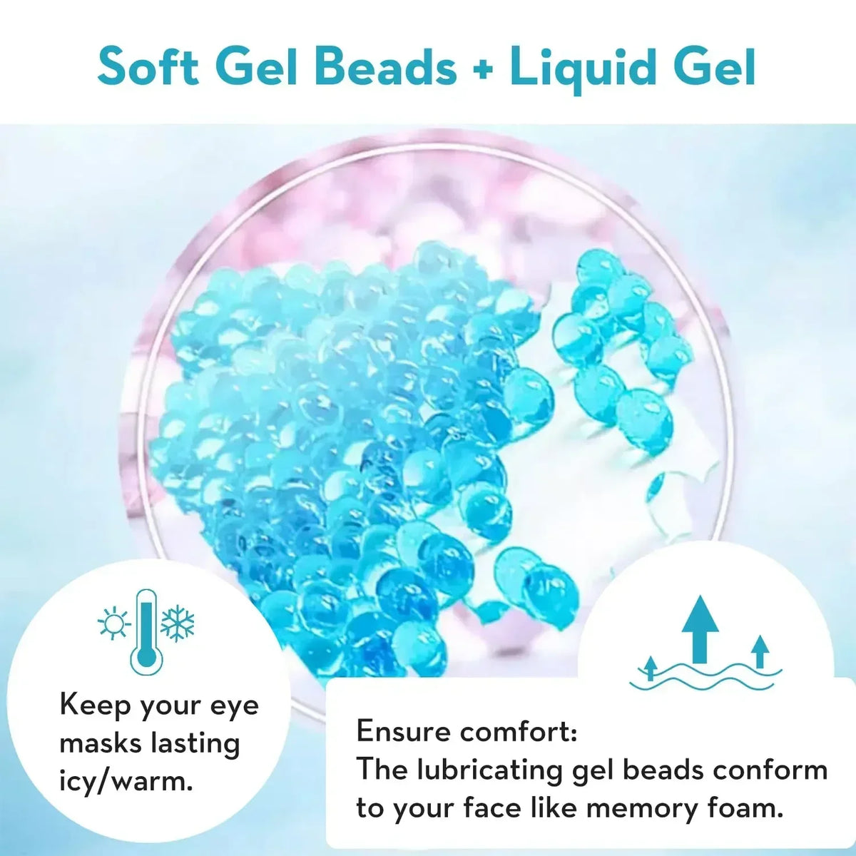 Eye Mask Cooling Eye Mask Hot & Cold Compress Gel Beads for Puffy Eyes Dark Circles Reduction