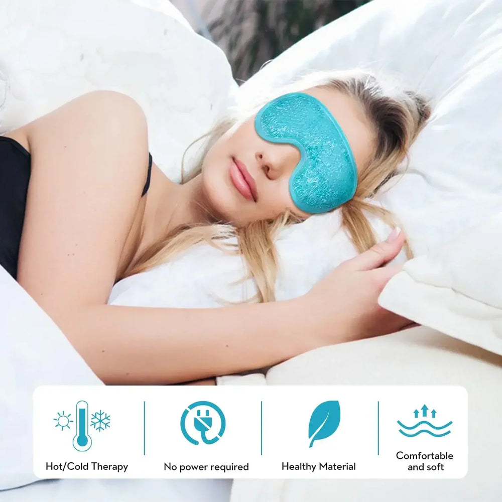 Eye Mask Cooling Eye Mask Hot & Cold Compress Gel Beads for Puffy Eyes Dark Circles Reduction
