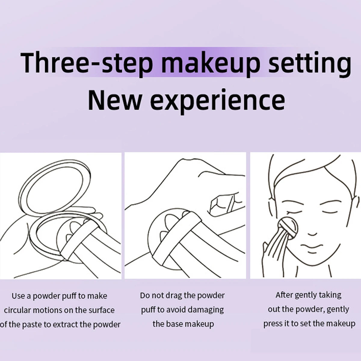Waterproof Violet Setting Powder for Oily Skin
