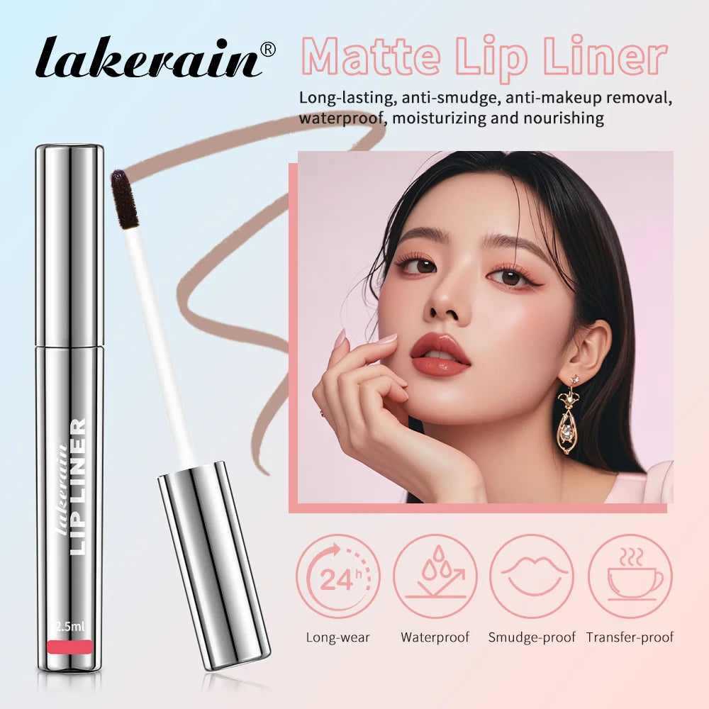 Lakerain Peel Off Enhanced Lip Liner Tattoo, Waterproof Bold Matte Color That Lasts