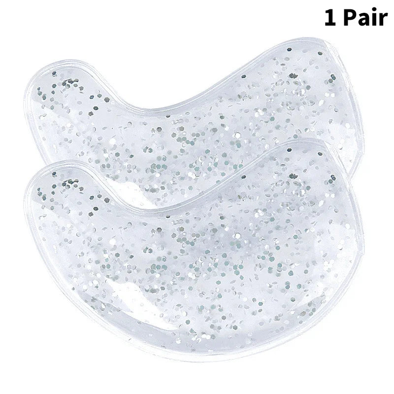 Cute Pink Gel Eyebag Patch Hot & Cold Relieves Puffiness & Reusable