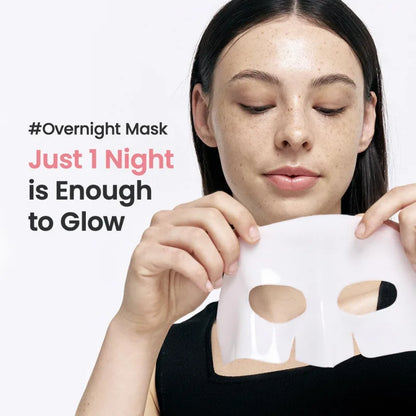 Bio-Collagen Refreshing Deep Face Mask. Moisturizing Night Hydrogel Mask, Minimizes Pores, Improves Elasticity