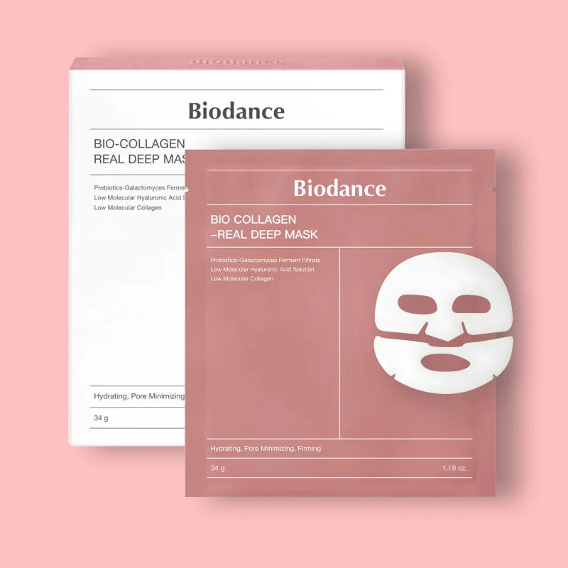 Bio-Collagen Refreshing Deep Face Mask. Moisturizing Night Hydrogel Mask, Minimizes Pores, Improves Elasticity