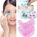 Cute Pink Gel Eyebag Patch Hot & Cold Relieves Puffiness & Reusable