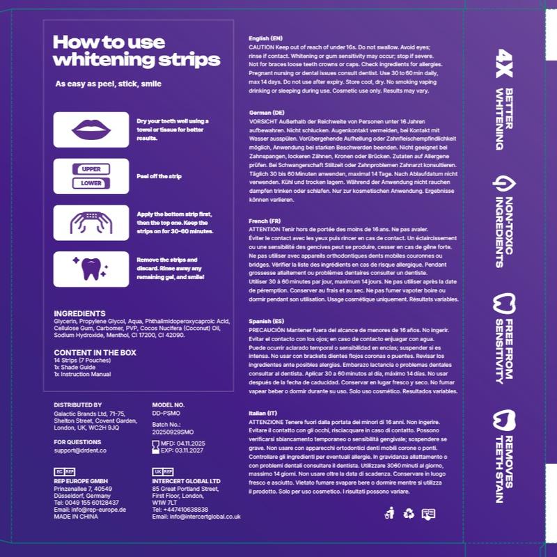 LUXWHITE™ Advanced Purple Sensitive Whitening Strips