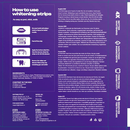 LUXWHITE™ Advanced Purple Sensitive Whitening Strips
