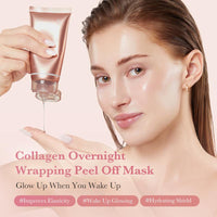 YUR Korean Beauty - 'GLASS SKIN' Overnight Collagen Wrapping Peel-Off Mask w/Brush