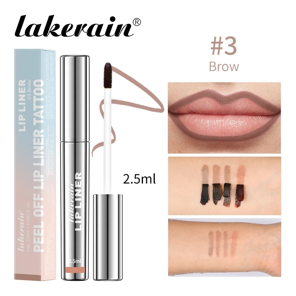 Lakerain Peel Off Enhanced Lip Liner Tattoo, Waterproof Bold Matte Color That Lasts