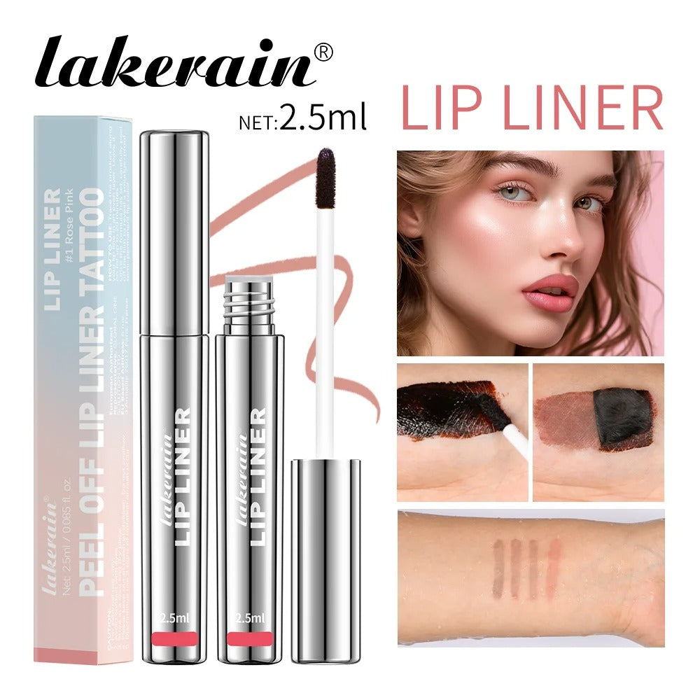 Lakerain Peel Off Enhanced Lip Liner Tattoo, Waterproof Bold Matte Color That Lasts