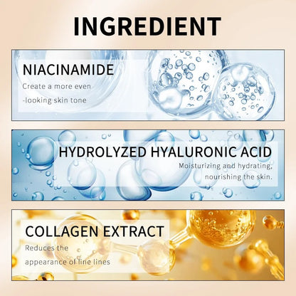 LUXFIRM 4PACK Overnight Hyaluronic Acid / Collagen Moisturising Neck Lifting Mask