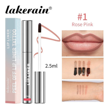 Lakerain Peel Off Enhanced Lip Liner Tattoo, Waterproof Bold Matte Color That Lasts